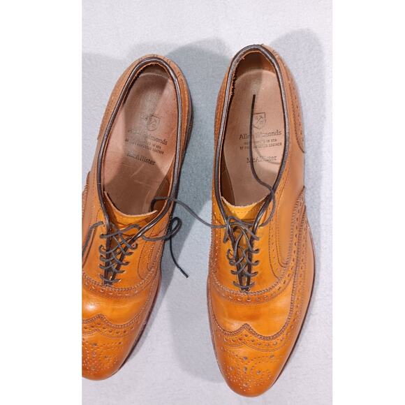 Allen Edmonds McAllister Walnut Calfskin Oxford Wingtip Brogue 13A USA Handmade - Picture 2 of 5